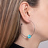 Aquamarine | Silver | Mermaid Glass Hoop Earrings